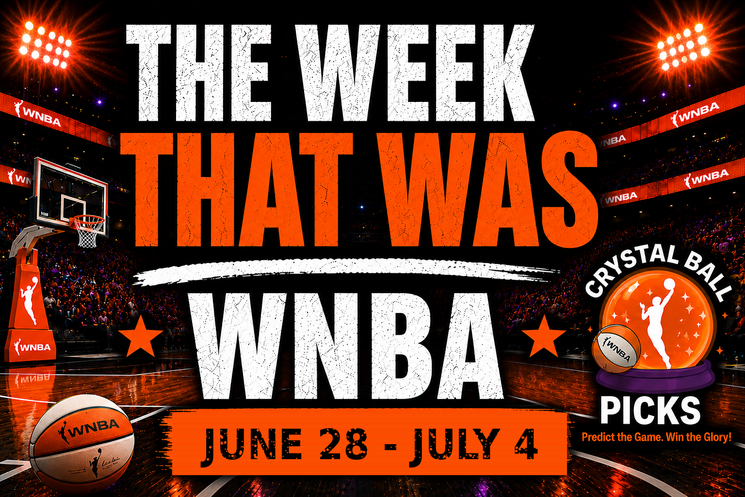 WNBA Week in Review June 28-July 4 2026 featuring Liberty Commissioner's Cup and All-Star starters